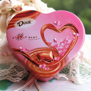 心形礼盒dove德芙巧克力空盒成品6粒12粒28粒结婚酒席生日满月礼
