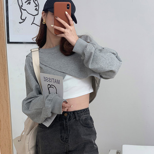 2020早秋季新款胖妹妹休闲百搭宽松显瘦遮肚子卫衣洋气潮0人付款411