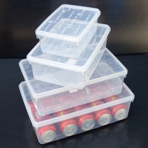长方形塑料盒食品级保鲜盒有盖透明储物盒冰箱储藏盒整理盒收纳盒
