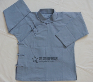 纯棉粗布女士偏大襟单衣 斜襟上衣 唐装 中式服 古装 订做