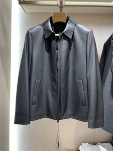 braun buffel布兰施高端真皮羽绒加厚保暖皮衣短款皮夹克茄克男装