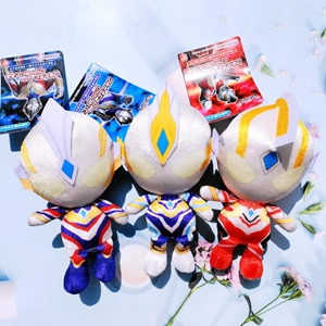 现货 日本m78奥特曼店购特利迦奥特曼 chibi 坐姿卡通毛绒娃娃