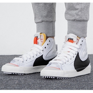 nike耐克女鞋blazer mid开拓者解构大勾子高帮运动板鞋dq1471-100
