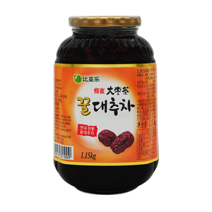 韩国进口 比亚乐蜂蜜大枣茶红枣茶果酱1150g*1瓶装  冲饮饮料包邮