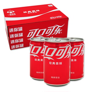 可口可乐 mini 经典迷你可乐200ml*12罐 小瓶含糖 无糖可乐 整箱