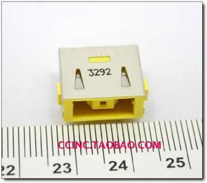 原装进口电源DC直流插座连接器联想方形黄色卧式直插10A大电流021