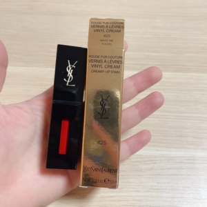 临期特价 专柜ysl圣罗兰唇釉425 限量色草莓红保湿滋润玻璃唇水晶