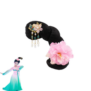 古风汉服假发包古装儿童头饰敦煌影视演出嫦娥造型唐风发髻发饰