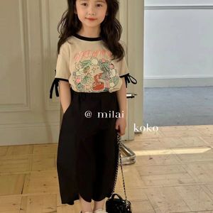 米莱milaikoko童装2024夏季新款女童短袖T恤上衣1026254裤1025017
