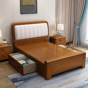 老人单人床实木