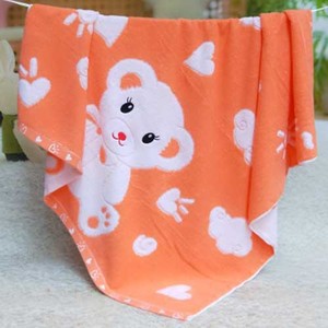 婴幼儿纯棉大浴巾宝宝正方形毛巾被儿童抱被加厚盖毯 超柔软吸水