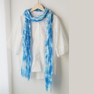扎染蓝染围巾