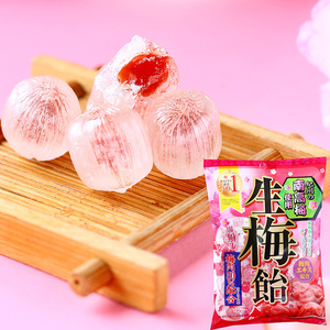 日本进口零食理本生梅饴糖果网红酸甜话梅糖夹心梅子味硬糖
