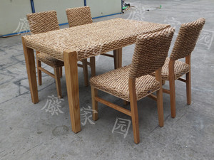 特价定制 藤餐桌餐椅组合藤椅藤编餐椅实木藤桌 餐厅藤椅藤桌