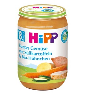 德国 HIPP喜宝有机胡萝土豆红薯鸡肉泥 220G 8个月后