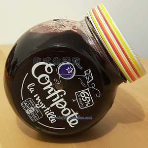 1件不发 法国低糖果酱纯果肉蓝莓酱果酱调味酱烘焙早餐materne瓶