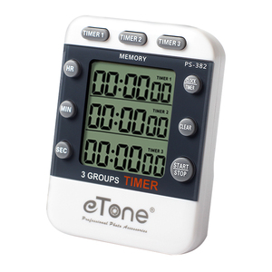 eTone 三3通道暗房专用定时器柜台倒计时时钟实验室内厨房提醒器