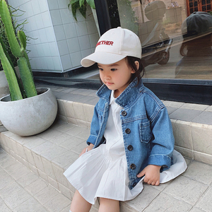 辰辰妈童装2019春装儿童女童牛仔外套百搭1-3