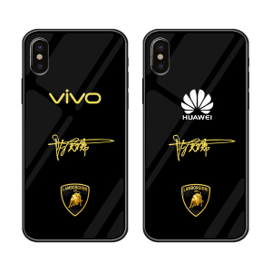 苹果6/7x兰博基尼签名vivox9s/x20手机壳oppor9/r11s个性定制软壳