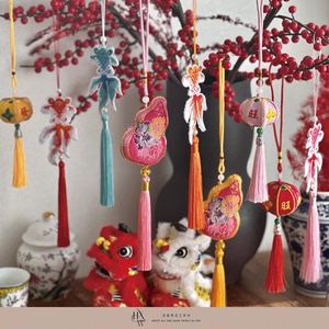 【欢喜物】2024新年龙年葫芦灯笼锦鲤高级随身挂件福龙配件装饰品