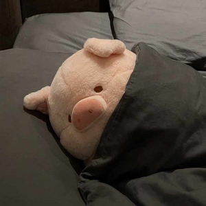 日本lulu猪玩偶公仔毛绒玩具女抱枕睡觉小猪儿童安抚陪睡玩偶床上