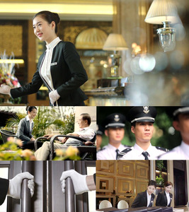 物业服务酒店物业高端物业高级管家服务酒店迎宾高清实拍视频素材