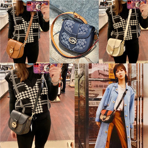 潼妈coach蔻驰杨紫马鞍包香布雷georgie马车标斜挎加拿大代购直邮