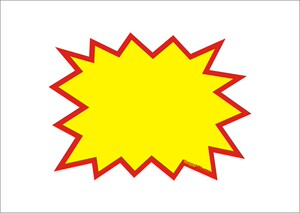 厂家直销蓝国pop专色系列特大号爆炸贴 卡纸造型卡标价签 特价纸