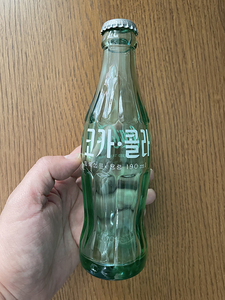 韩国可口可乐收藏190ml白标文字瓶收藏