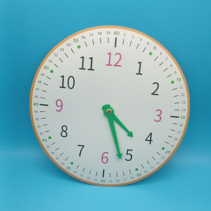 儿童数字时钟一年级认识时间钟表学具加大23cm钟面数学课教具钟