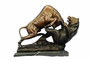 代购华尔街股市牛熊青铜雕塑动物客厅摆件雕像装饰家居欧式工艺品