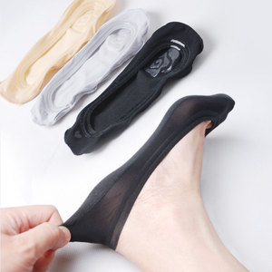 2双 二圈防掉硅胶隐形袜子女夏季韩国日本防底棉防滑浅口冰丝船袜