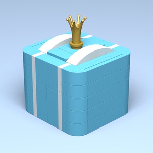 magicfingers乐高戒指盒提夫尼女王原创求婚结婚礼物moc拼砌包