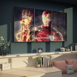 钢铁侠海报漫威墙面贴复仇者联盟男生孩儿童床头卧室装饰房间布置