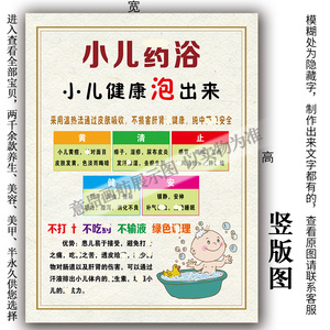 中医小儿推拿养生挂图小儿药浴海报宣传广告设计贴纸kt板装饰画
