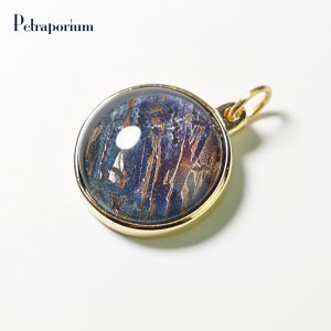 【真理之眼】纯银镀金手工镶嵌天然陨石吊坠宇宙宝石切片星星项