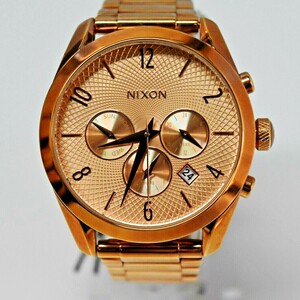 nixon 尼克松手表男表金色时尚休闲石英钢带潮流腕表 a366-897