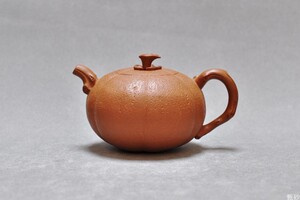 柿圆 柿缘 陈群 200cc  段泥宜兴名家紫砂壶