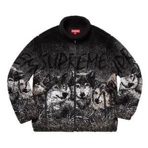 supreme 19ss wolf fleece jacket 狼图腾摇粒绒外套秋冬夹克男女