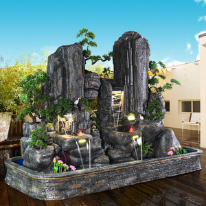 假山流水喷泉户外庭院别墅花园布置阳台水景装饰鱼池瀑布落地摆件