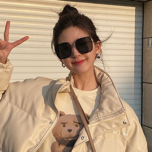 赵露思同款墨镜女夏季防晒圆脸显瘦ins风高级感近视太阳镜有度数