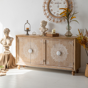 复古玄关柜边柜储物柜鞋柜实木玄关桌柜子入户法式客厅欧式美式