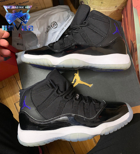 air jordan 11 space jam aj11 45刺绣大灌篮女鞋 gs 378038-003