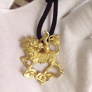 麒麟吊坠黄金男款