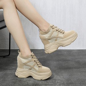新款韩版隐形内增高12公分CM厘米运动休闲女鞋旅游厚底鞋超高跟鞋