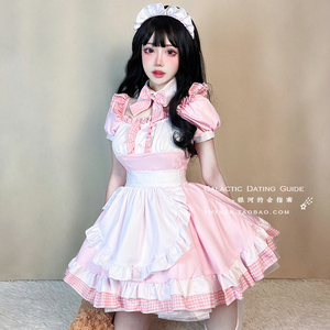 银河约会指南 甜美女仆装cosplay服粉圣诞节日系Lolita软妹连衣裙