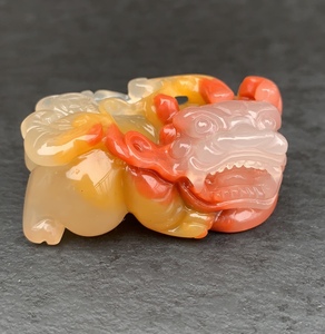 天然玉石黄龙玉a货霸王貔貅项链吊坠三彩鸿运当头手把件皮丘男女