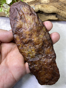 黄白河磨玉原石手把件和田玉籽料老玉岫玉析木料吊坠手串手镯原料