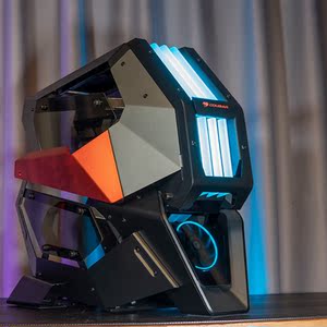 骨伽征服者2代分体水冷全塔式游戏电脑机箱钢化玻璃机箱异形机箱