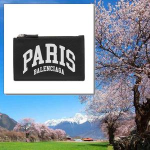 balenciaga巴黎世家卡包男子paris logo拉链款超薄简约防消磁卡套